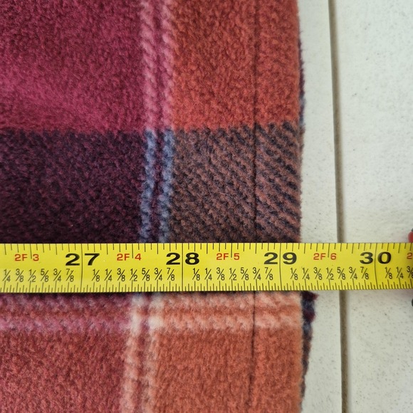 Freedom Foundry Shirt Youth Boys S/P Red Orange Navy Plaid Fleece Button Up - Picture 9 of 11